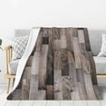 thumbnail image 1 of Disketp Wooden Texture Cozy Flannel Fleece Throw Blanket: Has a velvety texture for All Seasons - Perfect for Women, Men, & Kids"80"x60", 1 of 6