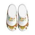 thumbnail image 1 of Disketp World Travel3 Women's Men's Slippers Plush Slip-On House Slipper for Winter Indoor Soft Cushion Non-slip Fluffy Slides Slippers-35/36, 1 of 7