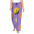 thumbnail image 1 of Disketp Yellow Lemon And Orange Print Women'S Comfy Pajama Pants Casual Drawstring Palazzo Lounge Wide Leg Pants, 1 of 9