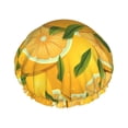 thumbnail image 1 of Disketp Yellow Limes Shower Caps,Reusable Shower Cap For Women, Double Layer Waterproof Hair Cap, Large Size For All Hair Lengths,For Girls Spa Home Salon Use, 1 of 9