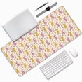 thumbnail image 1 of Disketp Yellow Pueple Rabbit Gaming Mouse Mat Long Extended Mouse Pad Desk Mat Non-Slip Rubber Mice Pads Stitched Edges(315.5 x 16 x 0.12 Inches), 1 of 1