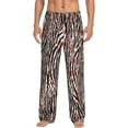 thumbnail image 1 of Disketp Zebra Skin And Leopard Print Men'S Pajama Pants - Ultra Soft Fleece Sleep And Lounge Pants (Size: S-Xxl), 1 of 9