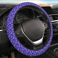 thumbnail image 1 of Disketp blue Skull purple flower1 Elastic Microfiber Steering Wheel Cover for Truck,SUV,Cars,Universal 15 inch,Anti-Slip, 1 of 1