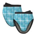 thumbnail image 1 of Disketp blue plaid Snowflake Non-Slip Mini Oven Mitt Set, Short Oven Mitts for Baking Grilling Barbecue Microwave, 5.9"x5.9"in, 1 of 7