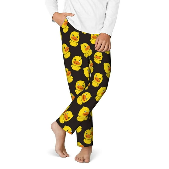 Disketp cute duck for Teenagers' Pajama Pants ,Lounge Pants Teen joggers Ideal for Home, School, or Sports-XS(5-6)