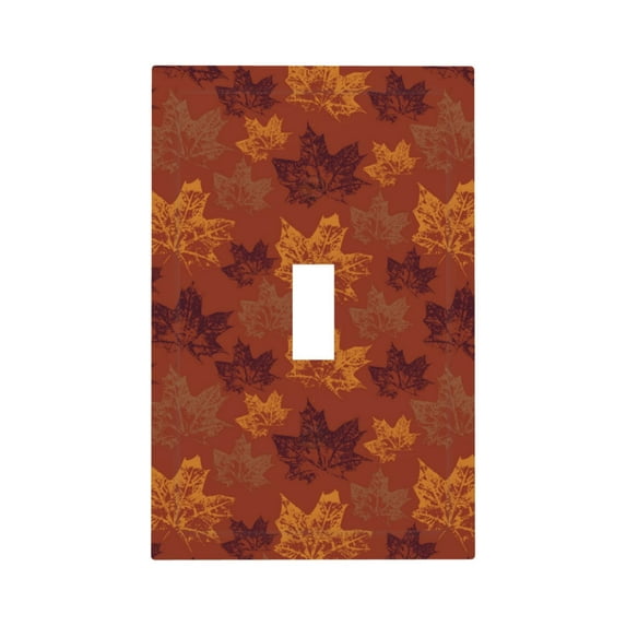 Disketp fall Maple Decorator Light Switch or Receptacle Outlet Wall Plate Decorator Wall Plate Child Safe Outlet Cover-Style T