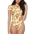thumbnail image 1 of Disketp mouse holiday for Women's Short-Sleeved Onesie Fit Top T-Shirt Round Neck Basic Casual T-shirt Bodysuits-Small, 1 of 7