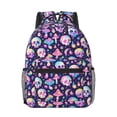 thumbnail image 1 of Disketp mushroom colorful Skull star Backpack - Comfortable Daypack with The right laptop for you Spacious Main Compartment & other poket - {designName} print, 1 of 6