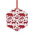 thumbnail image 1 of Disketp red plaid Moose Bunny bear The Christmas Ornaments, Christmas Tree Acrylic Hanging Decorations Pendant Christmas Decor Indoors Home Party-Hexagon, 1 of 7