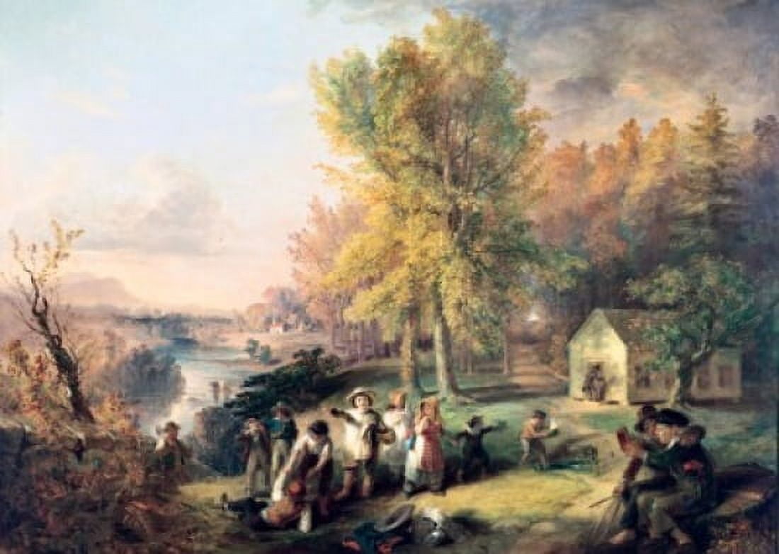 Dismissal of School on an October Afternoon Henry Inman (1801-1846 American) White House Washington DC Canvas Art - Henry Inman (18 x 24)