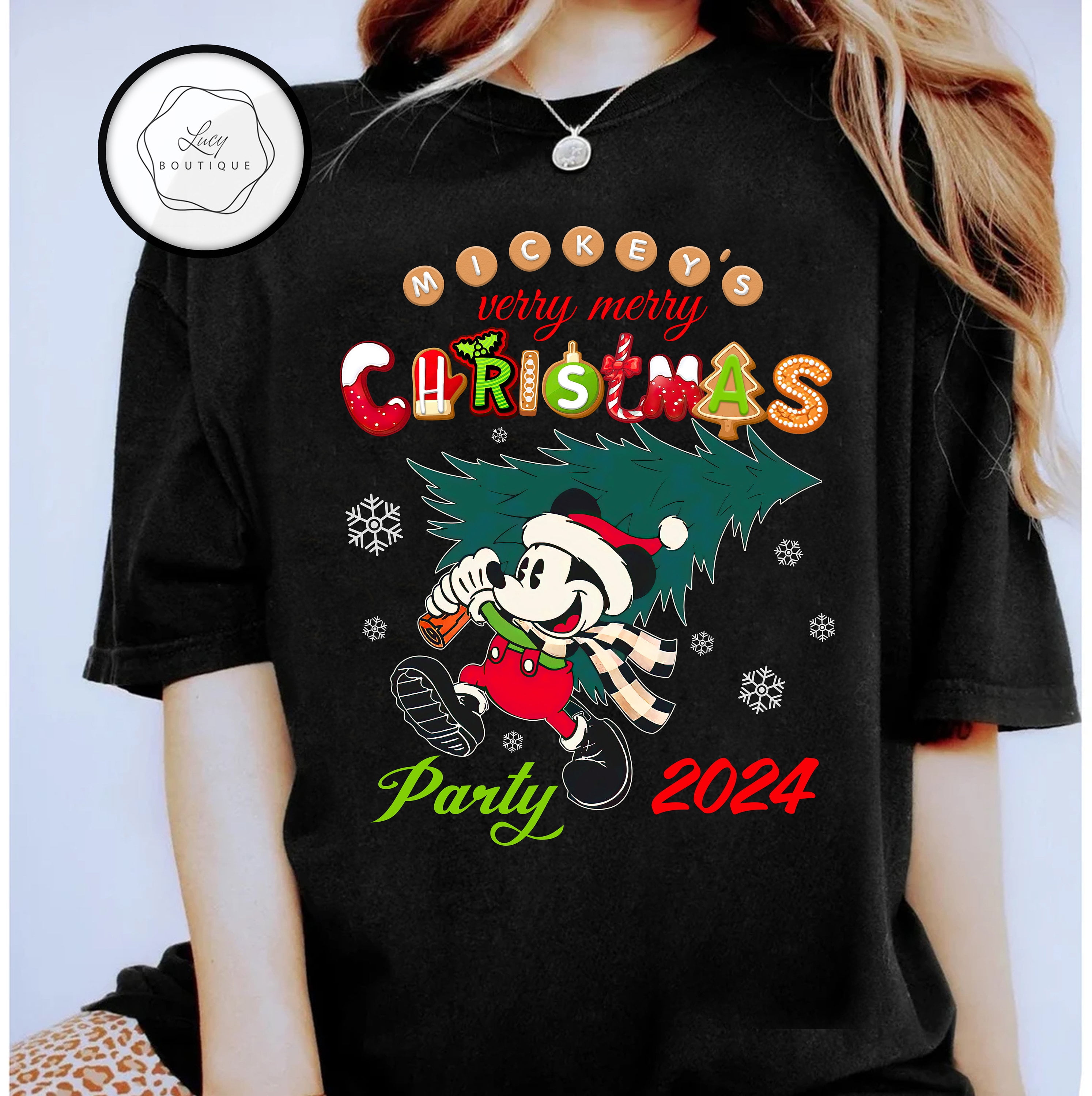 Disn.E.Y Cla.S.Sic Mickey Mouse Very Merry Christmas Party 2024 Tee