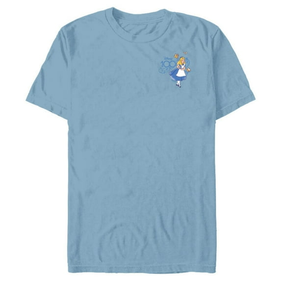 Disney 100 Alice in Wonderland Song D100 - Short Sleeve Blended T-Shirt for Adults - Customized-Ocean Blue