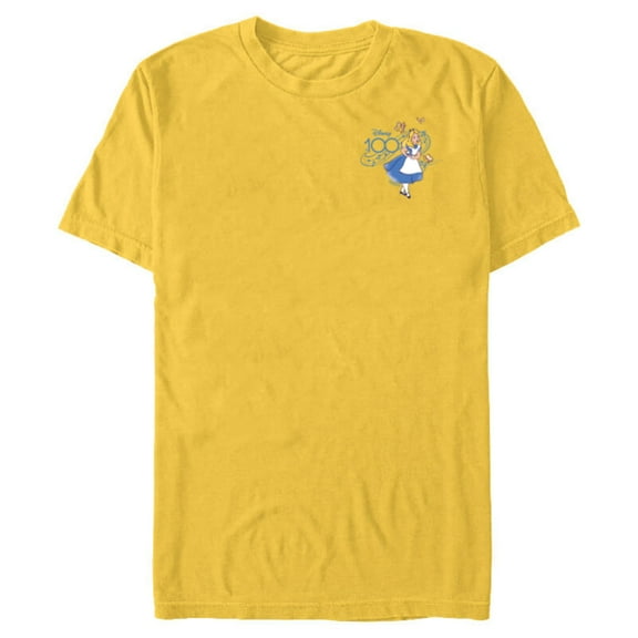 Disney 100 Alice in Wonderland Song D100 - Short Sleeve Blended T-Shirt for Adults - Customized-Yellow