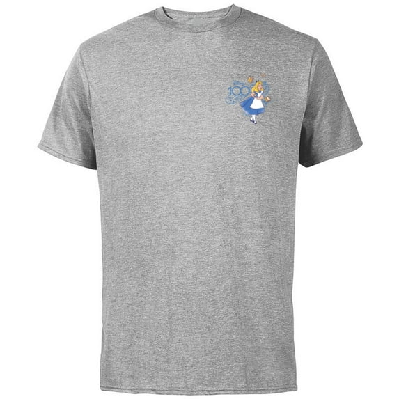 Disney 100 Alice in Wonderland Song D100 - Short Sleeve Cotton T-Shirt for Adults - Customized-Athletic Heather