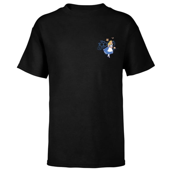 Disney 100 Alice in Wonderland Song D100 - Short Sleeve T-Shirt for Kids - Customized-Black