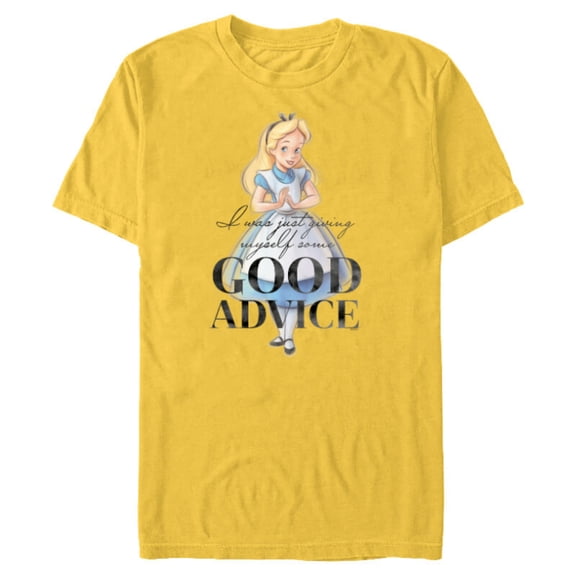 Disney 100 Anniversary Alice in Wonderland D100 Quote - Short Sleeve Blended T-Shirt for Adults - Customized-Yellow