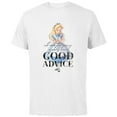 thumbnail image 1 of Disney 100 Anniversary Alice in Wonderland D100 Quote - Short Sleeve Cotton T-Shirt for Adults - Customized-White, 1 of 5