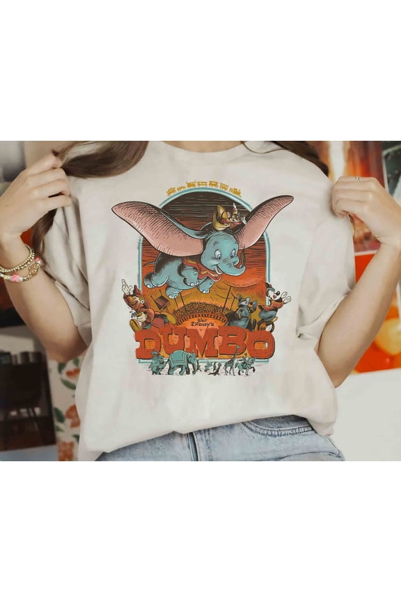 Disney 100 Anniversary Cute Dumbo Artists Series Retro T-Shirt, Magic Kingdom Trip Unisex shirt, Family Birthday Gift Aid Toddler Tee