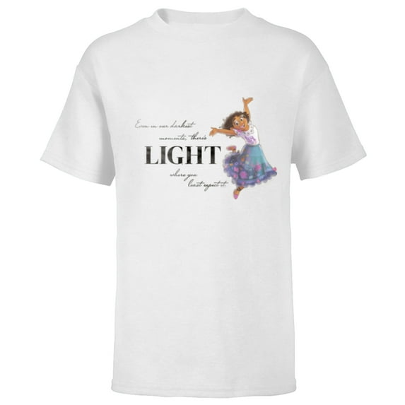 Disney 100 Anniversary Encanto Mirabel D100 Quote Light - Short Sleeve T-Shirt for Kids - Customized-White
