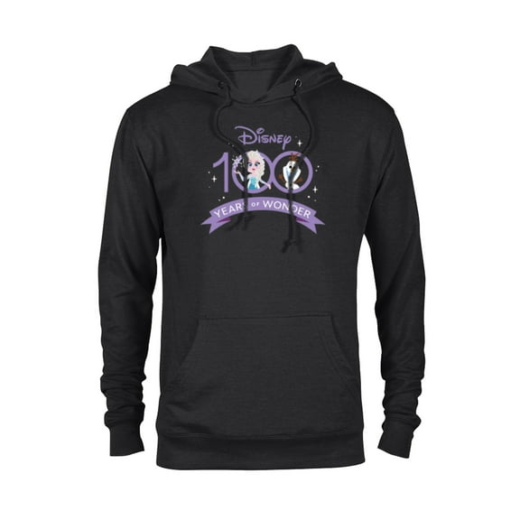 Disney 100 Anniversary Frozen Elsa and Olaf Wonder D100 - Pullover Hoodie for Adults - Customized-Black