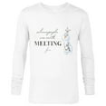 thumbnail image 1 of Disney 100 Anniversary Frozen Olaf D100 Quote Sweet - Long Sleeve T-Shirt for Men - Customized-White, 1 of 5