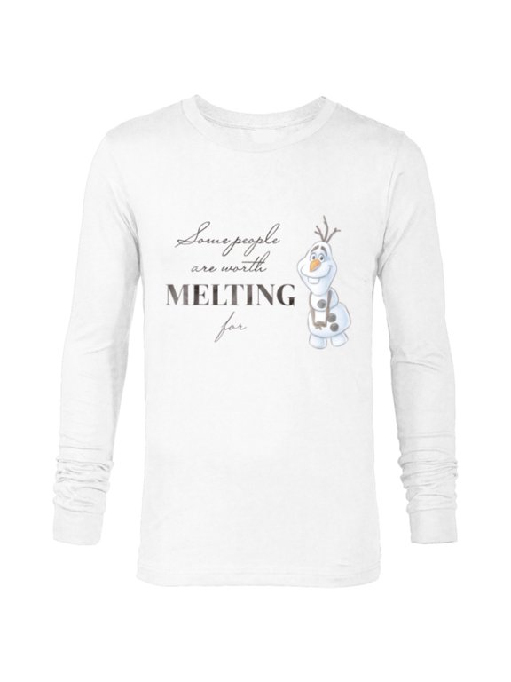 Disney 100 Anniversary Frozen Olaf D100 Quote Sweet - Long Sleeve T-Shirt for Men - Customized-White