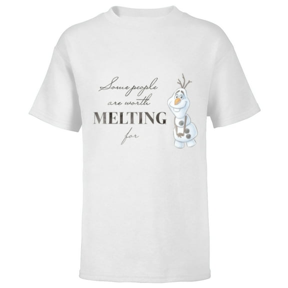 Disney 100 Anniversary Frozen Olaf D100 Quote Sweet - Short Sleeve T-Shirt for Kids - Customized-White