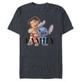 thumbnail image 1 of Disney 100 Anniversary Lilo & Stitch D100 Quote ‘Ohana - Short Sleeve Blended T-Shirt for Adults - Customized-Navy Heather, 1 of 5
