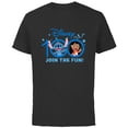 thumbnail image 1 of Disney 100 Anniversary Lilo & Stitch Join the Fun D100 Cute - Short Sleeve Cotton T-Shirt for Adults - Customized-Black, 1 of 5