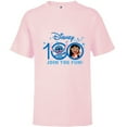 thumbnail image 1 of Disney 100 Anniversary Lilo & Stitch Join the Fun D100 Cute - Short Sleeve T-Shirt for Kids - Customized-Soft Pink, 1 of 5