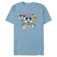 thumbnail image 1 of Disney 100 Anniversary Mickey Minnie Pluto 100 Years of Fun - Short Sleeve Blended T-Shirt for Adults - Customized-Ocean Blue, 1 of 5