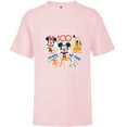 thumbnail image 1 of Disney 100 Anniversary Mickey Minnie Pluto 100 Years of Fun - Short Sleeve T-Shirt for Kids - Customized-Soft Pink, 1 of 5