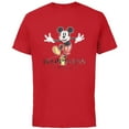 thumbnail image 1 of Disney 100 Anniversary Mickey Mouse D100 Quote Happiness - Short Sleeve Cotton T-Shirt for Adults - Customized-Red, 1 of 5