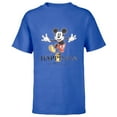 thumbnail image 1 of Disney 100 Anniversary Mickey Mouse D100 Quote Happiness - Short Sleeve T-Shirt for Kids - Customized-Royal, 1 of 5