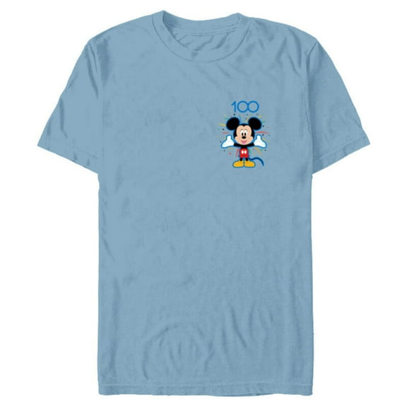 Disney 100 Anniversary Mickey Mouse Fireworks Burst D100 - Short Sleeve Blended T-Shirt for Adults - Customized-Ocean Blue