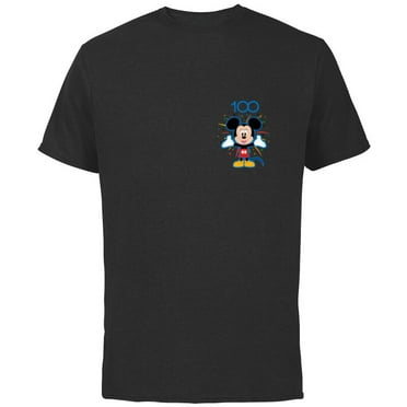 Disney 100 Anniversary Mickey Mouse Fireworks Burst D100 - Short Sleeve Cotton T-Shirt for Adults - Customized-Black
