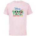 thumbnail image 1 of Disney 100 Anniversary Mickey and Minnie Join the Fun D100 - Short Sleeve Cotton T-Shirt for Adults - Customized-Soft Pink, 1 of 5