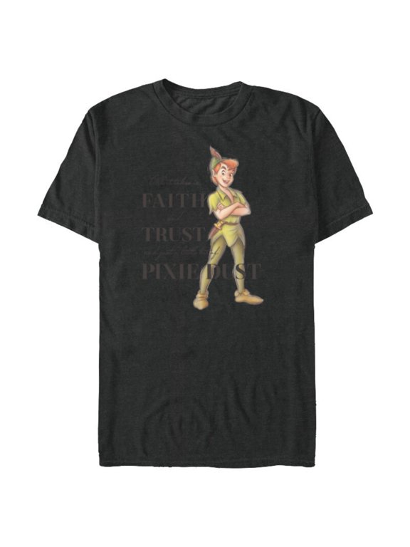 Disney 100 Anniversary Peter Pan D100 Quote Pixie Dust - Short Sleeve Blended T-Shirt for Adults - Customized-Dark Heather