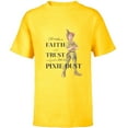 thumbnail image 1 of Disney 100 Anniversary Peter Pan D100 Quote Pixie Dust - Short Sleeve T-Shirt for Kids - Customized-Yellow, 1 of 5