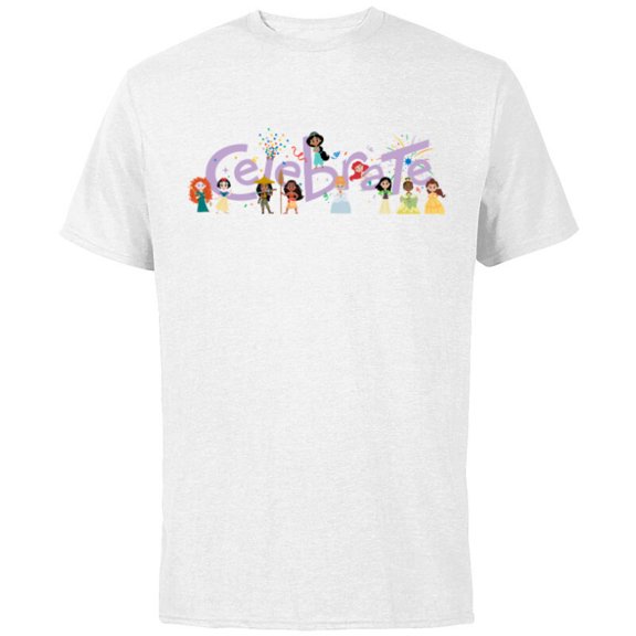 Disney 100 Anniversary Princess Squad Celebrate D100 Cute - Short Sleeve Cotton T-Shirt for Adults - Customized-White