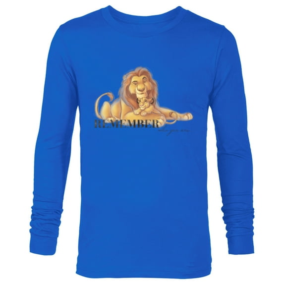 Disney 100 Anniversary The Lion King D100 Quote Remember - Long Sleeve T-Shirt for Men - Customized-Navy