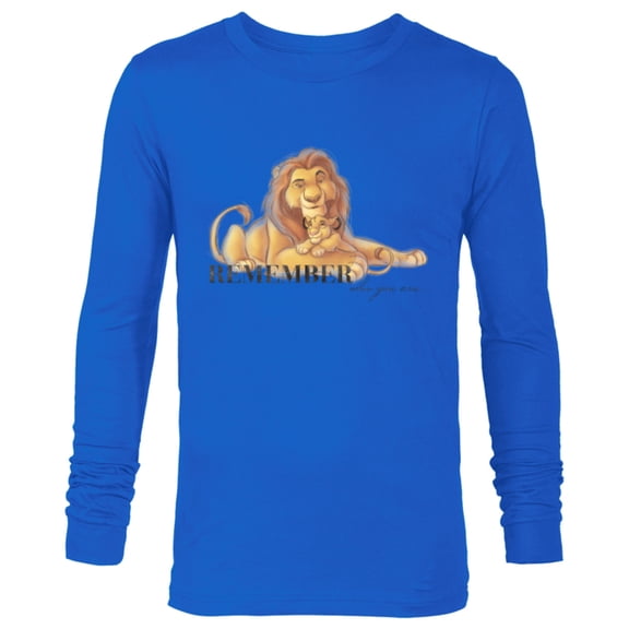Disney 100 Anniversary The Lion King D100 Quote Remember - Long Sleeve T-Shirt for Men - Customized-Navy