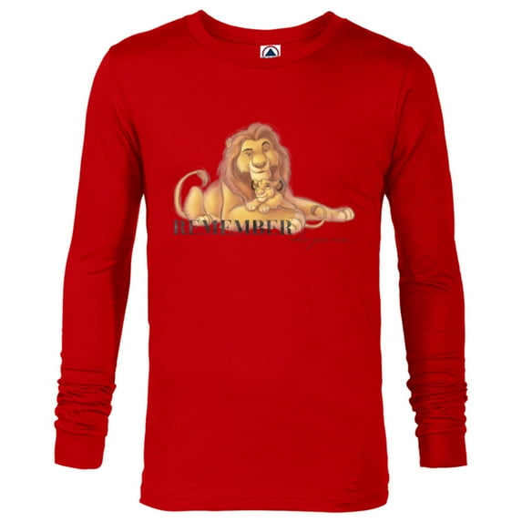 Disney 100 Anniversary The Lion King D100 Quote Remember - Long Sleeve T-Shirt for Men - Customized-New Red