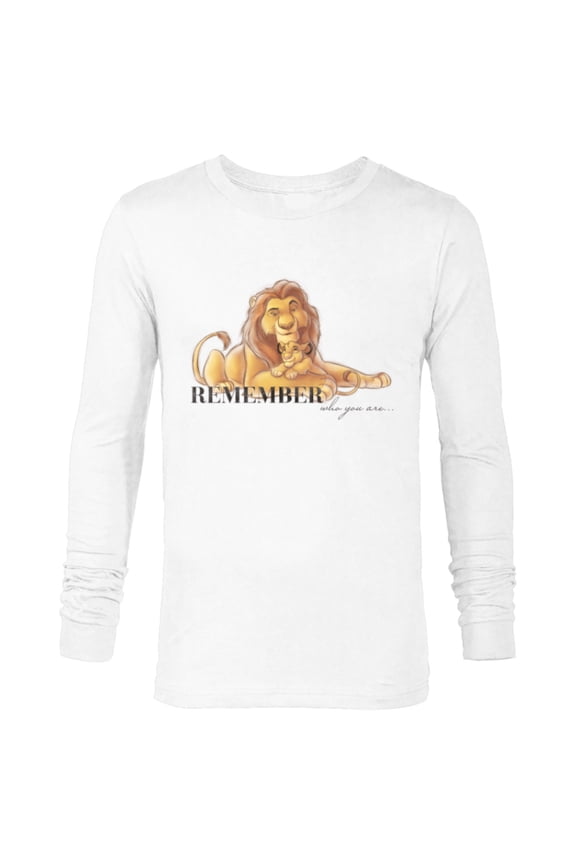 Disney 100 Anniversary The Lion King D100 Quote Remember - Long Sleeve T-Shirt for Men - Customized-White