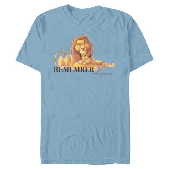 Disney 100 Anniversary The Lion King D100 Quote Remember - Short Sleeve Blended T-Shirt for Adults - Customized-Ocean Blue