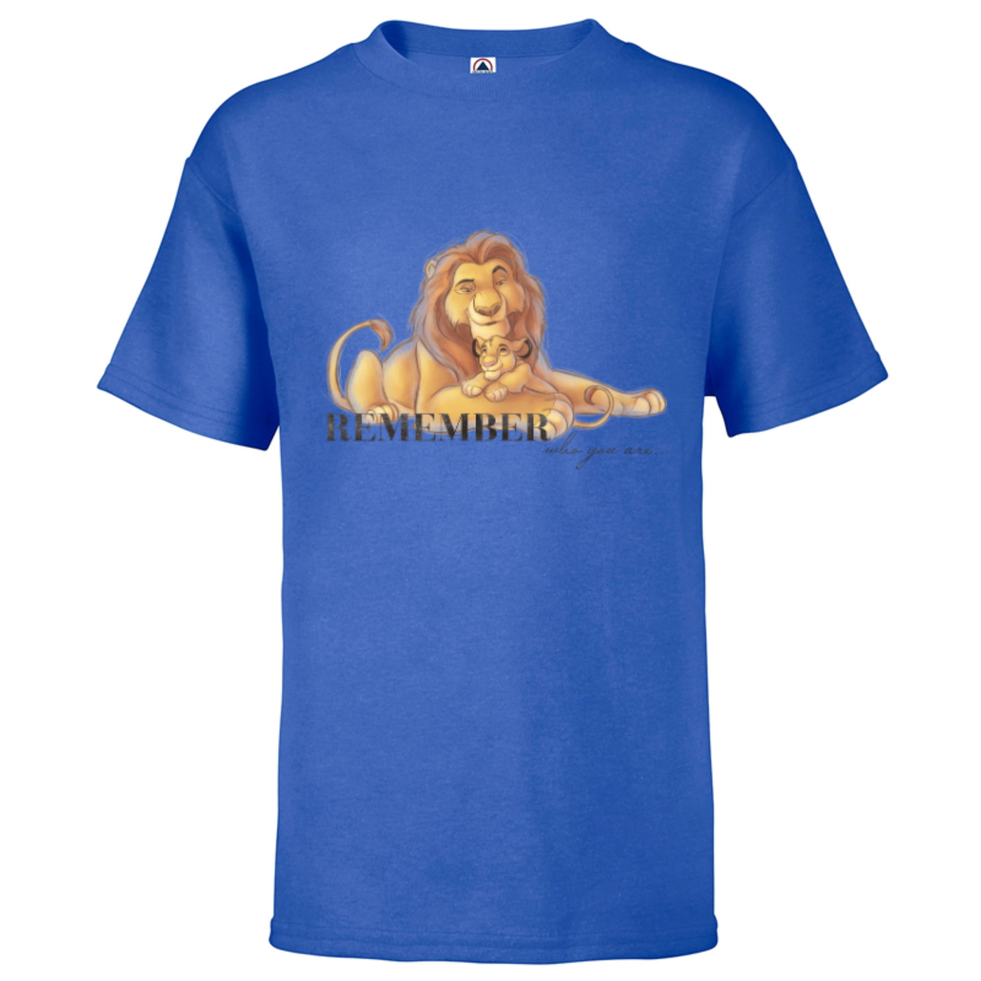 Disney 100 Anniversary The Lion King D100 Quote Remember - Short Sleeve T- Shirt for Kids - Customized-White