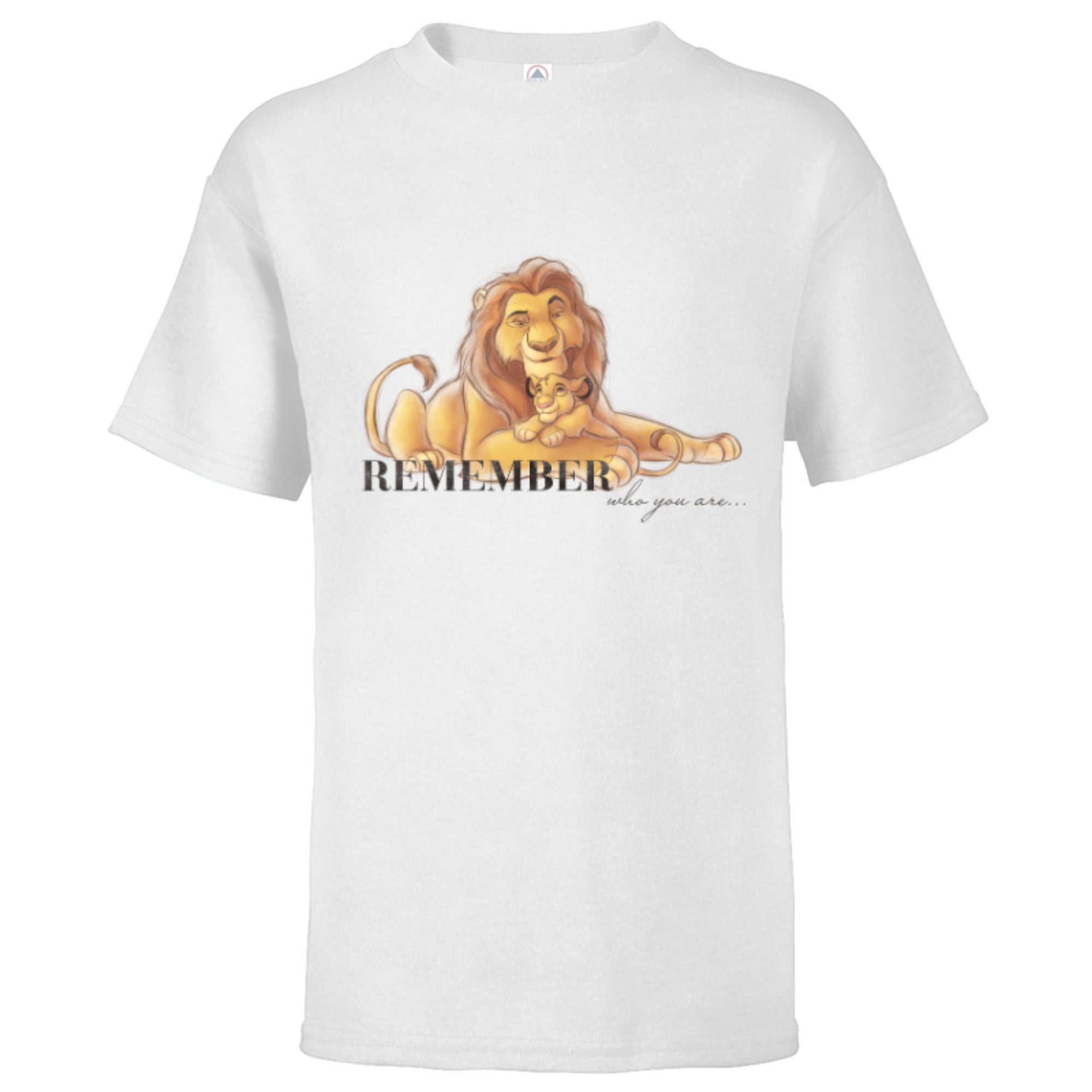 Disney 100 Anniversary The Lion King D100 Quote Remember - Short Sleeve T- Shirt for Kids - Customized-White | T-Shirts