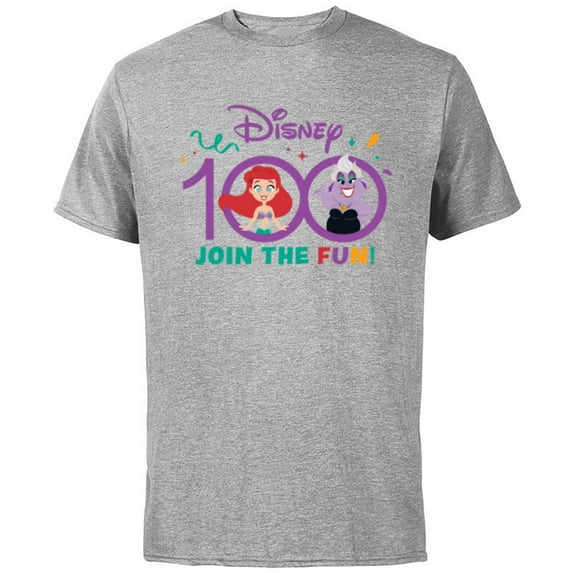 Disney 100 Anniversary The Little Mermaid Join the Fun D100 - Short Sleeve Cotton T-Shirt for Adults - Customized-Athletic Heather