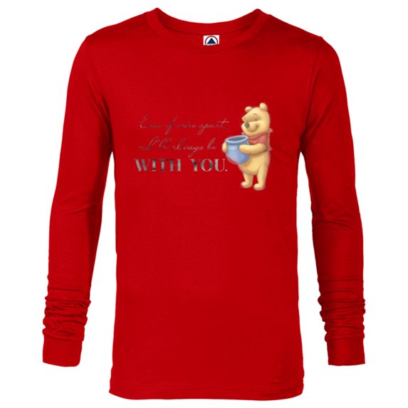 Disney 100 Anniversary Winnie the Pooh D100 Quote With You - Long Sleeve T-Shirt for Men - Customized-New Red