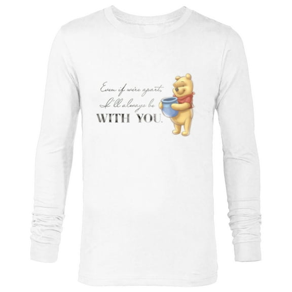 Disney 100 Anniversary Winnie the Pooh D100 Quote With You - Long Sleeve T-Shirt for Men - Customized-White